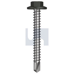 Hobsons - #12-14 x 45 - Woodland Grey (Thunder) - Metal SDS Flanged Hex Head - Class 4 | TWGM4FH1214045