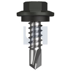 Hobsons - #12-14 x 20 - Woodland Grey (Thunder) - Metal SDS Hex Head + Washer - Class 4 | TWGM4SH1214020