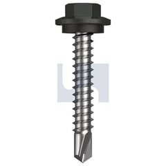 Hobsons - #12-14 x 35 - Woodland Grey (Thunder) - Metal SDS Hex Head + Washer - Class 4 | TWGM4SH1214035