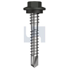 Hobsons - #12-14 x 37 - Woodland Grey (Thunder) - Metal SDS Hex + Washer + Xgrip - Class 4 | TWGM4XH1214037