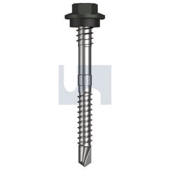 Hobsons - #12-14 x 55 - Woodland Grey (Thunder) - + Scratchguard Metal SDS Hex + Washer + Xgrip - Class 4 | TWGM4XS1214055