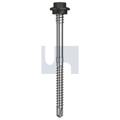 Hobsons - #12-14 x 80 - Woodland Grey (Thunder) - + Scratchguard Metal SDS Hex + Washer + Xgrip - Class 4 | TWGM4XS1214080