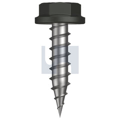 Hobsons - #10-12 x 20 WOODLAND GREY (THUNDER) -CL4 AS3566 NEEDLE PT SDS FLANGED HEX | Q150-WG (Pack of 1000)