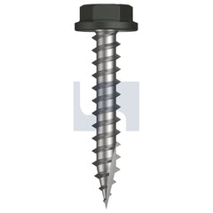 Hobsons - #10-12 x 30 WOODLAND GREY (THUNDER) -CL4 AS3566 TYPE 17 FLANGED HEX HEAD | Q523-WG (Pack of 1000)