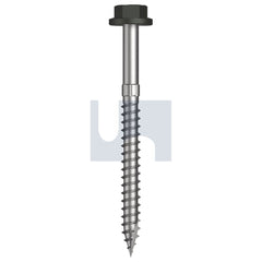 Hobsons - #14-10 x 75 - Woodland Grey (Thunder) - + Scratchguard Type 17 Flanged Hex Head - Class 4 - Qty 500 | TWGW4FS1410075
