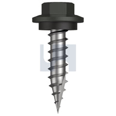 Hobsons - #12-11 x 25 WOODLAND GREY (THUNDER) -CL4 AS3566 TYPE 17 HEX HEAD + WASHER | Q600-WG (Pack of 1000)