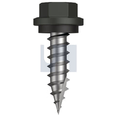 Hobsons - #14-10 x 25 Woodland Grey (Thunder) -Cl4 As3566 Type 17 Hex Head + Washer | Q615-Wg (Pack Of 1000)