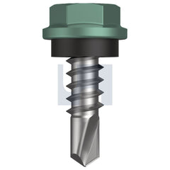 Hobsons - #10-16 x 16 WILDERNESS (RIVERGUM) -CL4 AS3566 METAL SDS HEX HEAD + WASHER | Q275-WI (Pack of 1000)