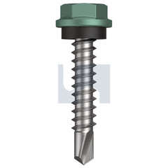 Hobsons - #10-16 x 25 WILDERNESS (RIVERGUM) -CL4 AS3566 METAL SDS HEX HEAD + WASHER | Q280-WI (Pack of 1000)