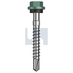 Hobsons - #14-10 x 50 Wilderness (Rivergum) -Cl4 As3566 + Scratchguard Metal Sds Hex Head + Washer | Q335-Wi (Pack Of 1000)