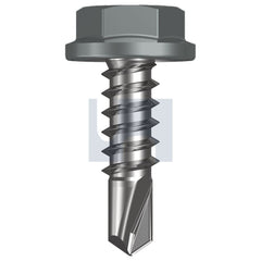 Hobsons - #10-16 x 16 WINDSPRAY (SMOKEY) -CL4 AS3566 METAL SDS FLANGED HEX HEAD | Q180-WN (Pack of 1000)