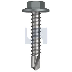 Hobsons - #12-14 x 30 - Windspray (Smokey) - Metal SDS Flanged Hex Head - Class 4 | TWNM4FH1214030