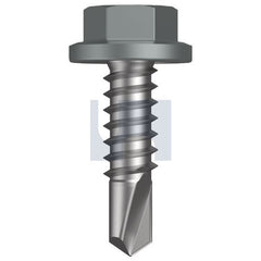Hobsons - #14-14 x 22 - Windspray (Smokey) - Metal SDS Flanged Hex Head - Class 4 | TWNM4FH1414022