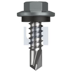 Hobsons - #12-14 x 20 - Windspray (Smokey) - Metal SDS Hex Head + Washer - Class 4 | TWNM4SH1214020
