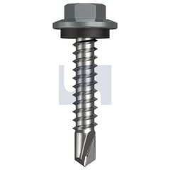 Hobsons - #12-14 x 30 - Windspray (Smokey) - Metal SDS Hex Head + Washer - Class 4 - Qty 1000 | TWNM4SH1214030
