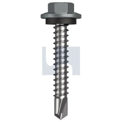 Hobsons - #12-14 x 35 - Windspray (Smokey) - Metal SDS Hex Head + Washer - Class 4 | TWNM4SH1214035