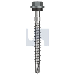 Hobsons - #14-10 x 65 Windspray (Smokey) -Cl4 As3566 + Scratchguard Metal Sds Hex Head + Washer | Q340-Wn (Pack Of 500)