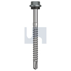 Hobsons - #14-10 x 75 Windspray (Smokey) -Cl4 As3566 + Scratchguard Metal Sds Hex Head + Washer | Q345-Wn (Pack Of 500)