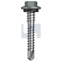 Hobsons - #12-14 x 37 - Windspray (Smokey) - Metal SDS Hex + Washer + Xgrip - Class 4 | TWNM4XH1214037