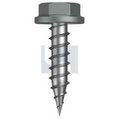 Hobsons - #10-12 x 20 WINDSPRAY (SMOKEY) -CL4 AS3566 NEEDLE PT SDS FLANGED HEX | Q150-WN (Pack of 1000)