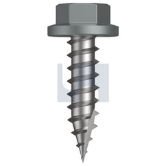 Hobsons - #14-10 x 25 - Windspray (Smokey) - Type 17 Flanged Hex Head - Class 4 - Qty 1000 | TWNW4FH1410025