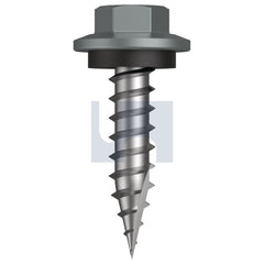 Hobsons - #12-11 x 25 WINDSPRAY (SMOKEY) -CL4 AS3566 TYPE 17 HEX HEAD + WASHER | Q600-WN (Pack of 1000)