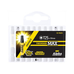 Alpha - Thundermax x 50mm Impact Power Bit Handipack (x10)
