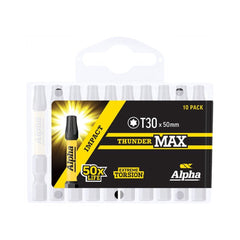 Alpha - Thundermax x 50mm Impact Power Bit Handipack (x10)