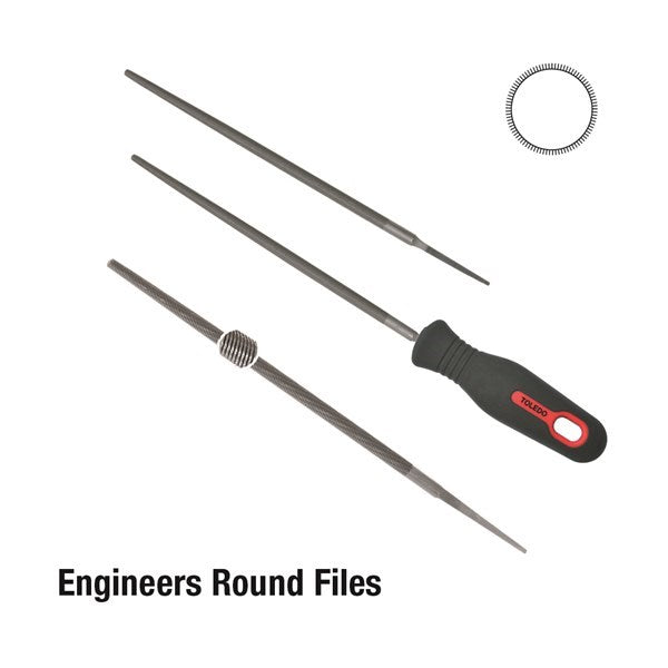 Toledo - File Round 100mm Smooth BU | 04RD03BU