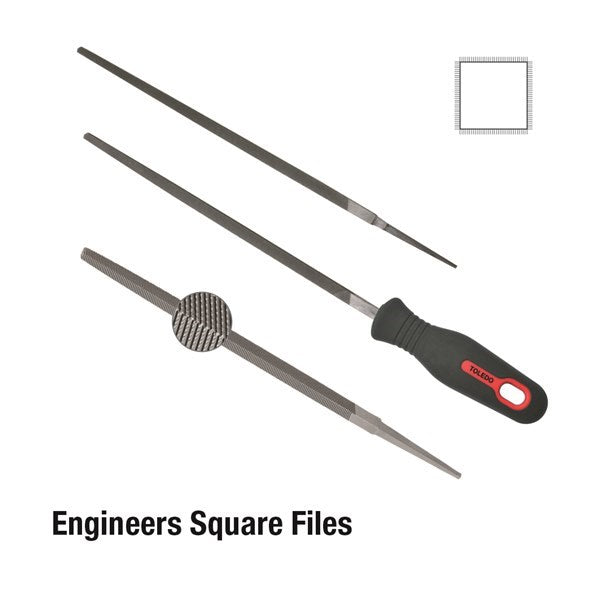 Toledo - File Square 100mm 2nd Cut BU | 04SQ02BU
