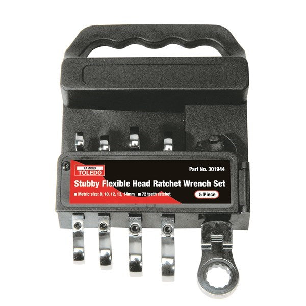 Toledo - Stubby Flex-Head R/Wrench Set | 301944