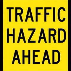 Uniform Safety Signs - 600 x 600mm - Corflute - Class 1 - Traffic Hazard Ahead | T9-117