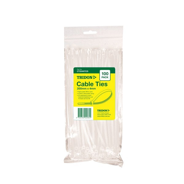 Tridon - Cable Tie Natural 100mm x 3mm PK100 | CT103NTCD