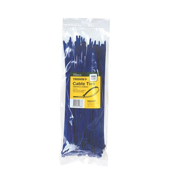 Tridon - Cable Tie Blue 300 x 4.8mm PK100 | CT305BLCD