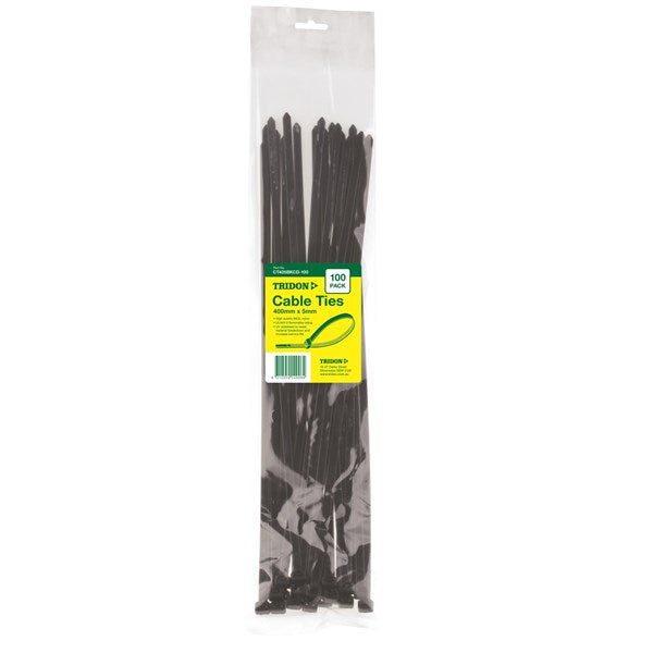 Tridon - Cable Tie Black 400mm x 5mm PK100 | CT405BKCD-100
