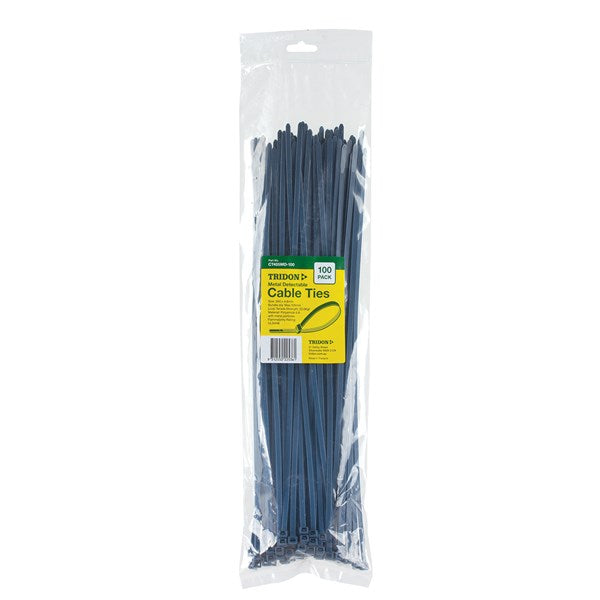 Tridon - Metal Detectable Cable Tie Blue 390 x 5mm | CT405MD-100