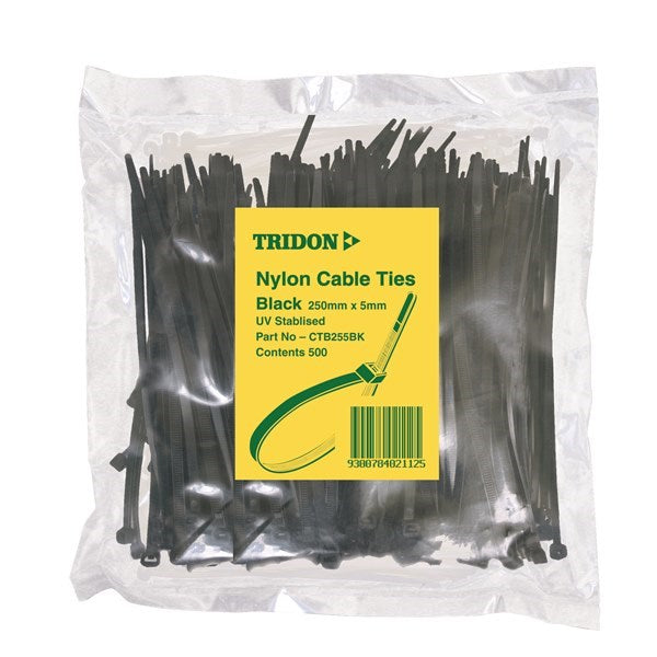 Tridon - Cable Tie Black 200 x 5mm PK500 | CTB205BK