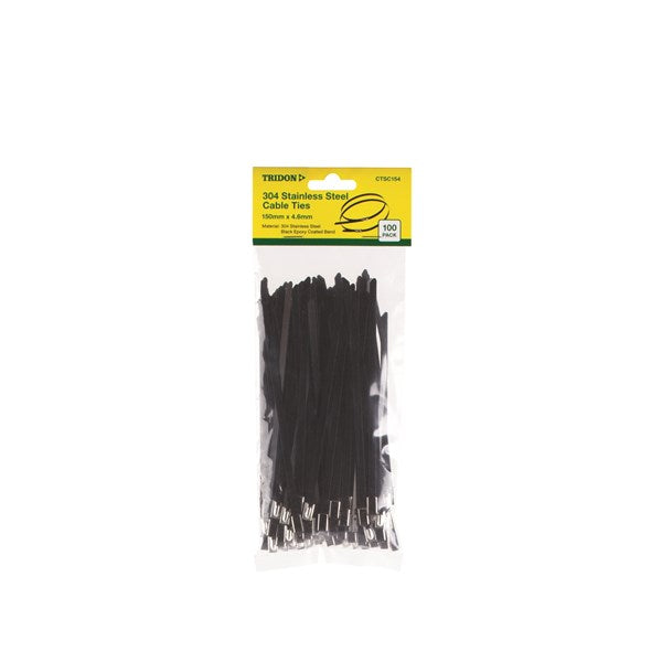 Tridon - Black Coated Cable Tie SS 150 x 5mm | CTSC154