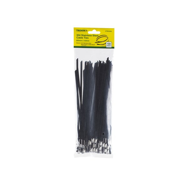 Tridon - Black Coated Cable Tie SS 200 x 5mm | CTSC204