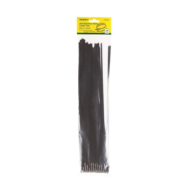 Tridon - Black Coated Cable Tie SS 350 x 5mm | CTSC354