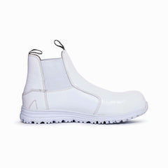 Mack - Tuned Boot Safety Slip resistant Unisex White UK 10 Pair | MK00TUNEDWWF100