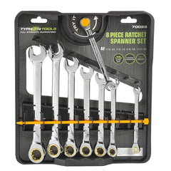 Typhoon Tools - 8 pce Ratchet Spanner Set Af | 70022