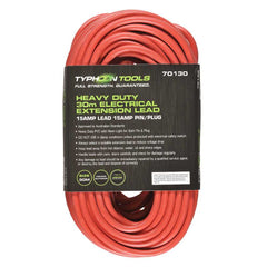 Typhoon Tools - 30m Extension Lead 15A Lead. 15A Plug | 70130