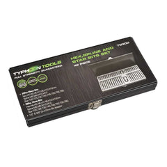 Typhoon Tools - 42 Pc HEX. Torx. Spline & Star Bit Set | 70300