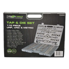 Typhoon Tools - 110 pce Tap & Die Set. Unf/Unc & Metric | 70350