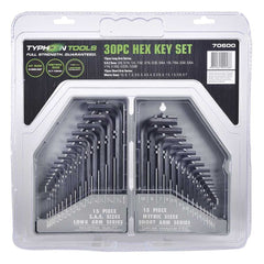 Typhoon Tools - 30 pce Hex Key Set Af & Metric | 70600
