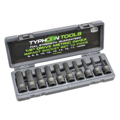 Typhoon Tools - 1/2" Drive 10 Pc In-Hex Metric Impact Socket Set 5 - 19mm | 72508