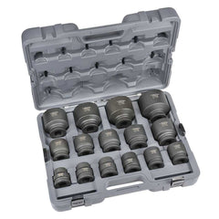 Typhoon Tools - 1" Dr Standard Impact Socket Set Metric 24-75mm 15 Pc | 72546