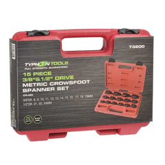 Typhoon Tools - 15 Pc Crowsfoot Sapnner Set Metric 8-24mm | 73200