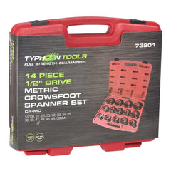 Typhoon Tools - 14 pc Crowsfoot Spanner Set Metric 27-50mm | 73201